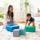 Big Foam Block Playset, Soft Colorful Stacking Play Blocks, 7-Piece