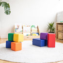 Big Foam Block Playset, Soft Colorful Stacking Play Blocks, 7-Piece