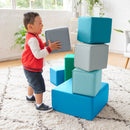 Big Foam Block Playset, Soft Colorful Stacking Play Blocks, 7-Piece