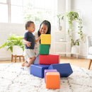 Big Foam Block Playset, Soft Colorful Stacking Play Blocks, 7-Piece