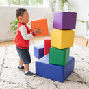 Big Foam Block Playset, Soft Colorful Stacking Play Blocks, 7-Piece