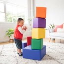 Big Foam Block Playset, Soft Colorful Stacking Play Blocks, 7-Piece