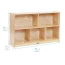 Birch Compartment Storage Cabinet