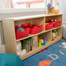 Birch Compartment Storage Cabinet