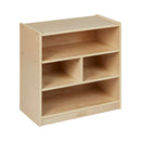 Building Block Storage Cart, Eco-Friendly Birch Plywood 4-Cubby Cabinet, 24in High