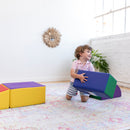 Climb and Crawl Activity Playset, Lightweight Foam Shapes, Soft Buidling Blocks, 5-Piece