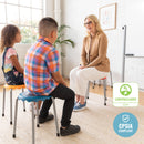 Daisy Stackable Stool Set, Colorful Flexible Seating, 17in Seat Height, 8-Piece
