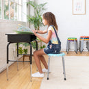 Daisy Stackable Stool Set, Colorful Flexible Seating, 17in Seat Height, 8-Piece