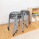 Daisy Stackable Stool Set, Colorful Flexible Seating, 17in Seat Height, 8-Piece