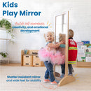Double-Sided Bi-Directional Birch Standing Mirror, Floor Mirror for Babies, 46in High