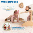 Double-Sided Bi-Directional Birch Standing Mirror, Floor Mirror for Babies, 46in High