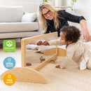 Double-Sided Bi-Directional Birch Standing Mirror, Floor Mirror for Babies, 46in High