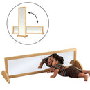 Double-Sided Bi-Directional Birch Standing Mirror, Floor Mirror for Babies, 46in High