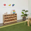 Building Block Storage Cart, Eco-Friendly Birch Plywood 9-Cubby Cabinet, 24in High