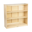 Birch Bookcase with Adjustable Shelves, Wood Book Shelf Organizer for Kids