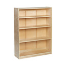 Birch Bookcase with Adjustable Shelves, Wood Book Shelf Organizer for Kids
