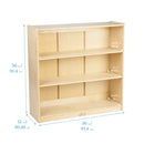 Birch Bookcase with Adjustable Shelves, Wood Book Shelf Organizer for Kids
