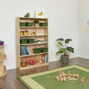 Birch Bookcase with Adjustable Shelves, Wood Book Shelf Organizer for Kids
