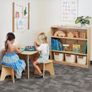 Birch Bookcase with Adjustable Shelves, Wood Book Shelf Organizer for Kids