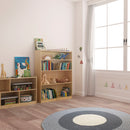 Birch Bookcase with Adjustable Shelves, Wood Book Shelf Organizer for Kids