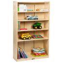 Birch Bookcase with Adjustable Shelves, Wood Book Shelf Organizer for Kids