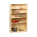 Birch Bookcase with Adjustable Shelves, Wood Book Shelf Organizer for Kids