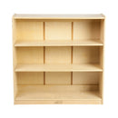 Birch Bookcase with Adjustable Shelves, Wood Book Shelf Organizer for Kids