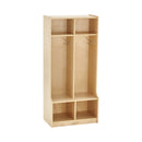 2-Section Coat Locker with Cubbies, Eco-Friendly Birch Plywood Storage
