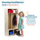2-Section Coat Locker with Cubbies, Eco-Friendly Birch Plywood Storage