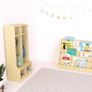 2-Section Coat Locker with Cubbies, Eco-Friendly Birch Plywood Storage