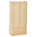 2-Section Coat Locker with Cubbies, Eco-Friendly Birch Plywood Storage