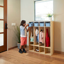 4-Section Streamline Coat Locker, Eco-Friendly Birch Plywood Storage Solution, 46in High