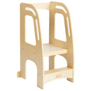 Chef's Helper Kitchen Tower, Adjustable Step Stool with Safety Rails