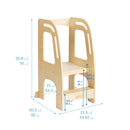 Chef's Helper Kitchen Tower, Adjustable Step Stool with Safety Rails