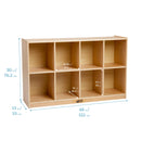 8-Compartment Cubby Storage, Eco-Friendly Birch Plywood Shelving