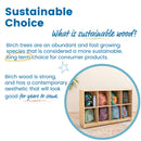 8-Compartment Cubby Storage, Eco-Friendly Birch Plywood Shelving