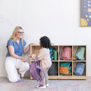 8-Compartment Cubby Storage, Eco-Friendly Birch Plywood Shelving