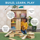 Hollow Block Set, STEM Education Wooden Building Blocks, 18-Pieces