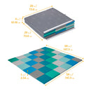 Patchwork Toddler Activity Mat, Folding Tummy Time Foam Playmat