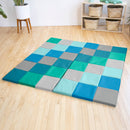 Patchwork Toddler Activity Mat, Folding Tummy Time Foam Playmat