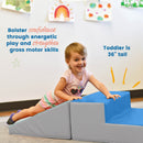 Structure d'escalade et de glisse à 360° Little Me Play, idéale pour les débutants. Structure en mousse pour jeux d'intérieur actifs et sécuritaires.