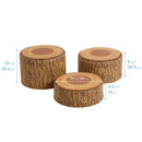 Tree Stump Stool Set, Flexible Classroom Seating, Multiple Seat Heights, 3-Piece