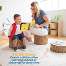Tree Stump Stool Set, Flexible Classroom Seating, Multiple Seat Heights, 3-Piece