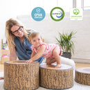 Tree Stump Stool Set, Flexible Classroom Seating, Multiple Seat Heights, 3-Piece
