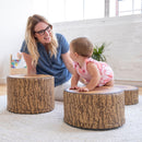 Tree Stump Stool Set, Flexible Classroom Seating, Multiple Seat Heights, 3-Piece