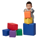 Toddler Foam Block Playset, Soft Colorful Stacking Play Blocks, 7-Piece