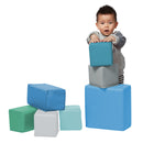 Toddler Foam Block Playset, Soft Colorful Stacking Play Blocks, 7-Piece