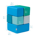 Toddler Foam Block Playset, Soft Colorful Stacking Play Blocks, 7-Piece