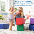 Toddler Foam Block Playset, Soft Colorful Stacking Play Blocks, 7-Piece