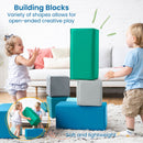 Toddler Foam Block Playset, Soft Colorful Stacking Play Blocks, 7-Piece